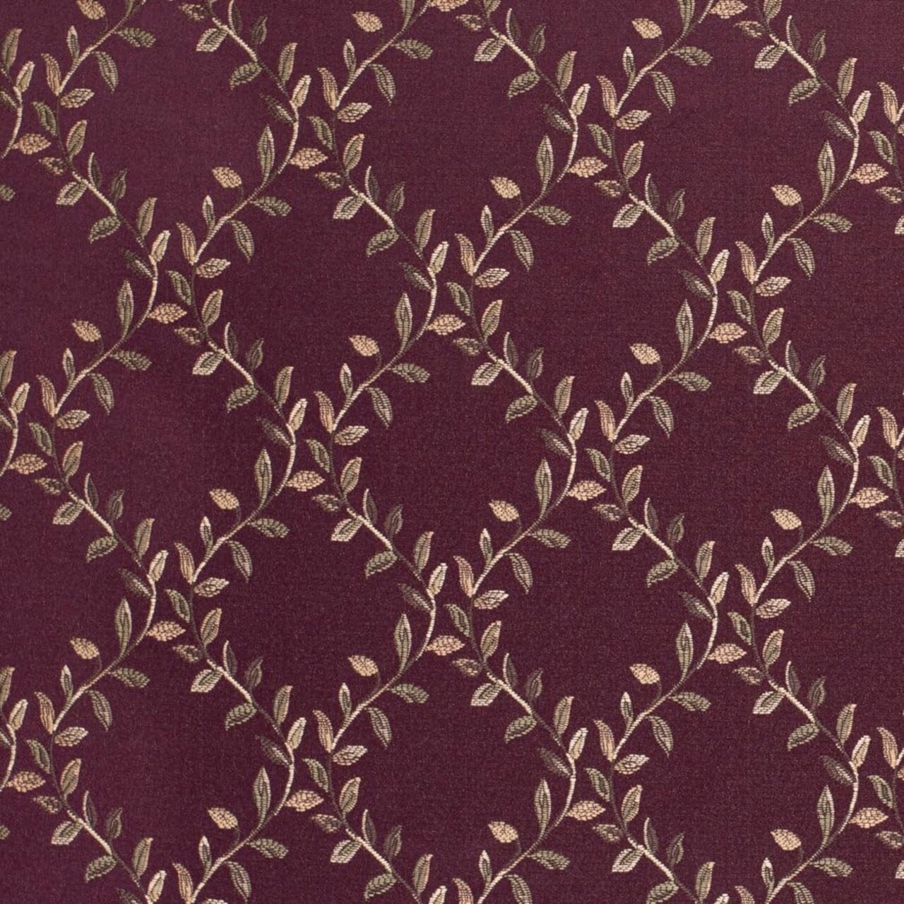 Purple Diamond Leaves Woven Pattern Upholstery Fabric by The Yard - SKU: Frank Aubergine